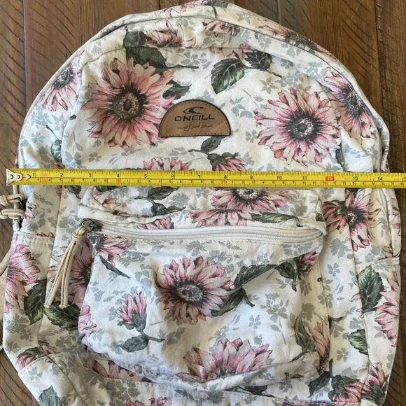 O’Neill Floral Flower Backpack Book Bag - Picture 6 of 7